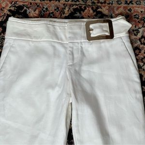 Gucci silver buckle capri pants